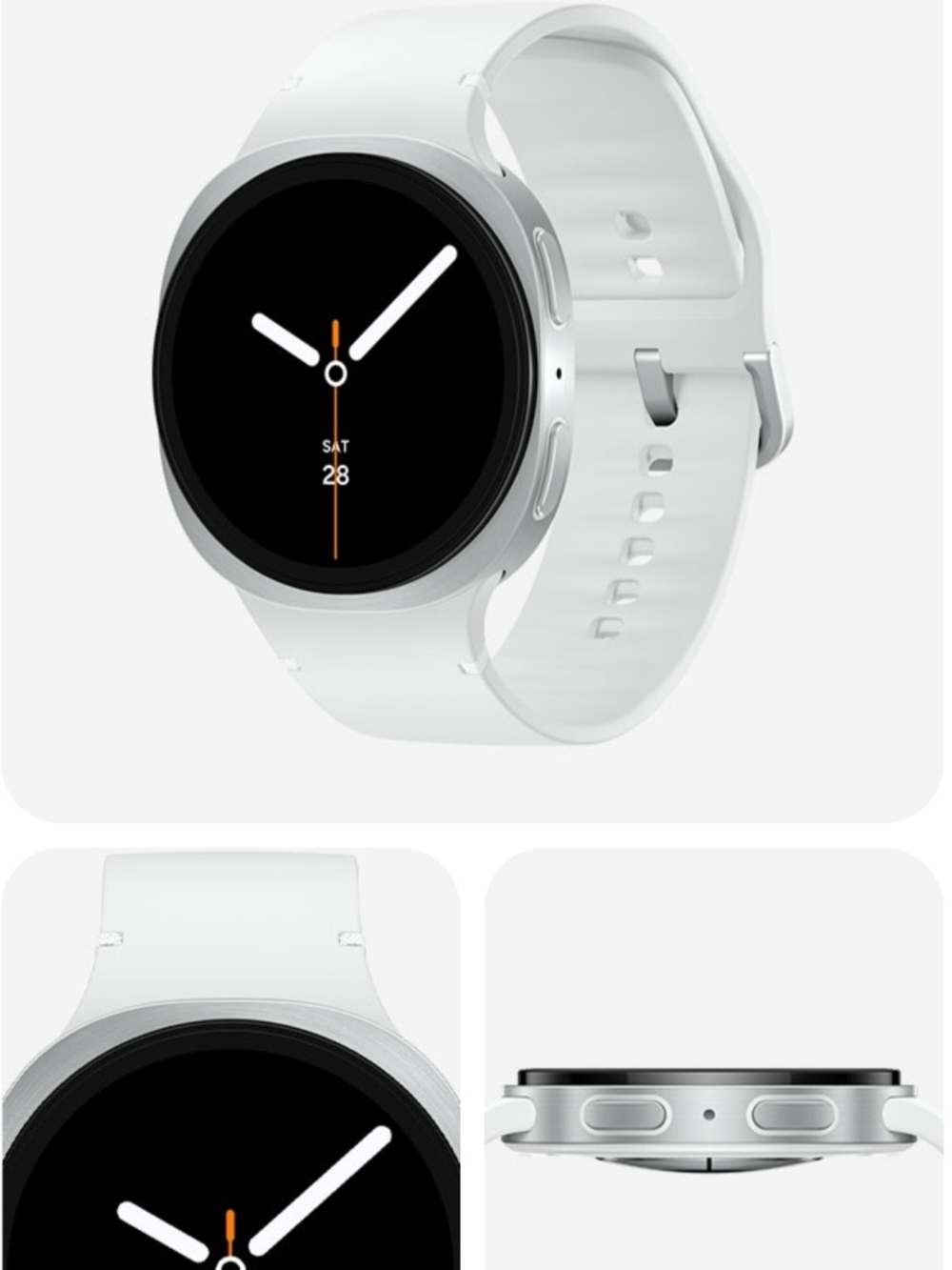 Samsung Galaxy Watch8 White with Silver Bezel